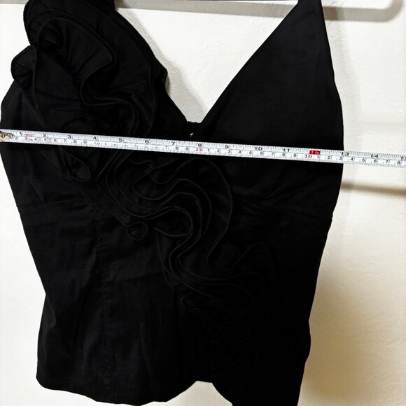 BH Jeans Black Ruffled Tan Top - Picture 3 of 6